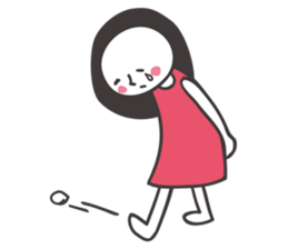 Black hair girl_Not motivated sticker #1910817