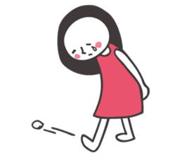 Black hair girl_Not motivated sticker #1910817