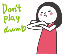 Black hair girl_Not motivated sticker #1910818