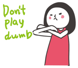 Black hair girl_Not motivated sticker #1910818