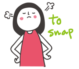 Black hair girl_Not motivated sticker #1910819