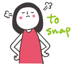 Black hair girl_Not motivated sticker #1910819