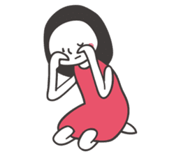 Black hair girl_Not motivated sticker #1910820