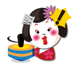The Japanese dancing geisha sticker #1911905