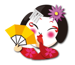 The Japanese dancing geisha sticker #1911912