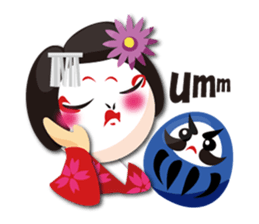 The Japanese dancing geisha sticker #1911915