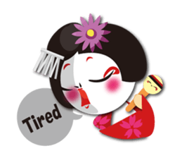 The Japanese dancing geisha sticker #1911923