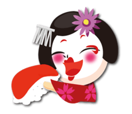 The Japanese dancing geisha sticker #1911926