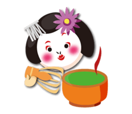 The Japanese dancing geisha sticker #1911927