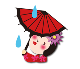 The Japanese dancing geisha sticker #1911931