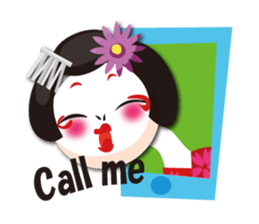 The Japanese dancing geisha sticker #1911935