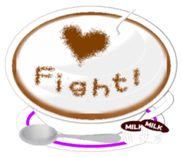 Caffe latte art sticker(English ver) sticker #1912295
