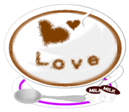 Caffe latte art sticker(English ver) sticker #1912296