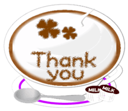 Caffe latte art sticker(English ver) sticker #1912297