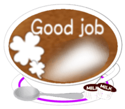 Caffe latte art sticker(English ver) sticker #1912300