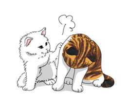 a little Realistic Nyanko Sticker sticker #1912395