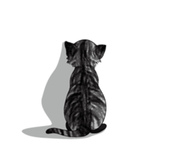 a little Realistic Nyanko Sticker sticker #1912415