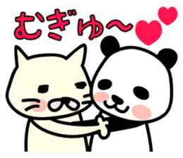 Drawing cat&Panda cold sticker #1912885
