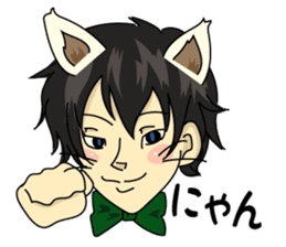 Drawing cat&Panda cold sticker #1912900