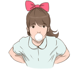 Ribbon Momoko- chan sticker #1913073