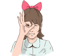 Ribbon Momoko- chan sticker #1913082