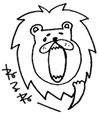 Daily life of the lion sticker #1915099