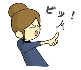 The girl with the mask of a demon sticker #1915663