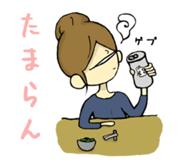 The girl with the mask of a demon sticker #1915670