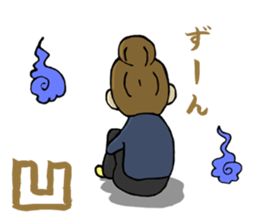 The girl with the mask of a demon sticker #1915673