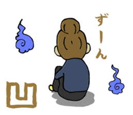 The girl with the mask of a demon sticker #1915673