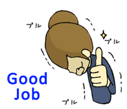 The girl with the mask of a demon sticker #1915675