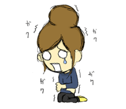 The girl with the mask of a demon sticker #1915677