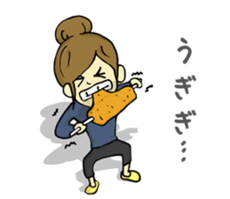 The girl with the mask of a demon sticker #1915678