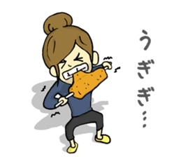 The girl with the mask of a demon sticker #1915678