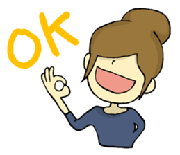 The girl with the mask of a demon sticker #1915679