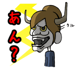 The girl with the mask of a demon sticker #1915681