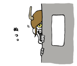 The girl with the mask of a demon sticker #1915684