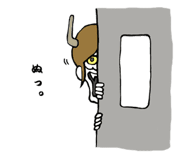 The girl with the mask of a demon sticker #1915684