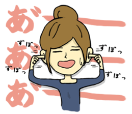 The girl with the mask of a demon sticker #1915692