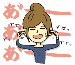 The girl with the mask of a demon sticker #1915692