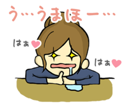 The girl with the mask of a demon sticker #1915693