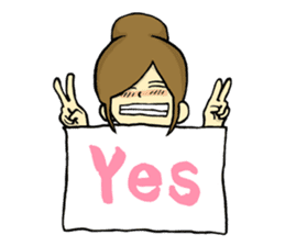 The girl with the mask of a demon sticker #1915696