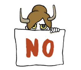 The girl with the mask of a demon sticker #1915697