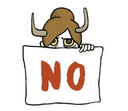 The girl with the mask of a demon sticker #1915697