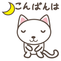 White cat Matatabi-kun Japanese version sticker #1917673