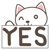 White cat Matatabi-kun Japanese version sticker #1917685