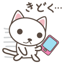 White cat Matatabi-kun Japanese version sticker #1917691