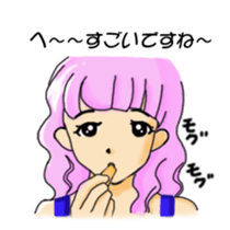 sharp tongue girl sticker #1917710