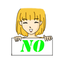 sharp tongue girl sticker #1917727