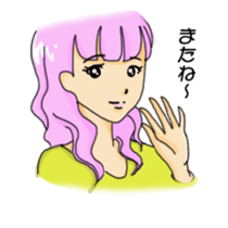 sharp tongue girl sticker #1917731